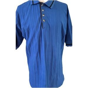American Cottons Polo Size L Golf Performance Made in USA Stretch Relaxed